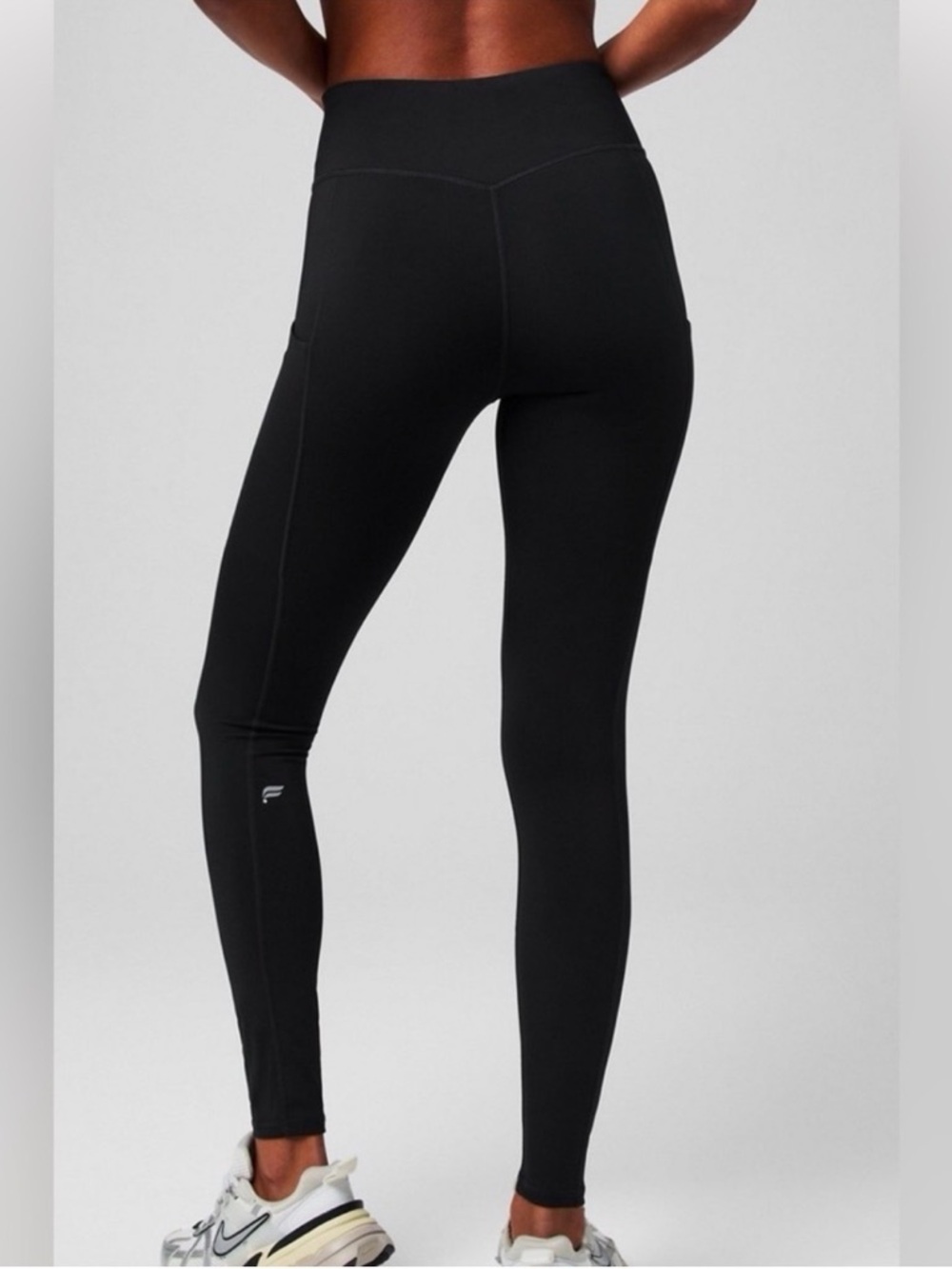 Fabletics Black High-Rise Pocket Leggings 25 inch inseam